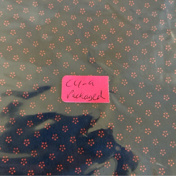 Express Mens L LARGE 16-16 1/2 Dress Shirt Button Down Floral Fitted Navy Blue - Picture 11 of 11